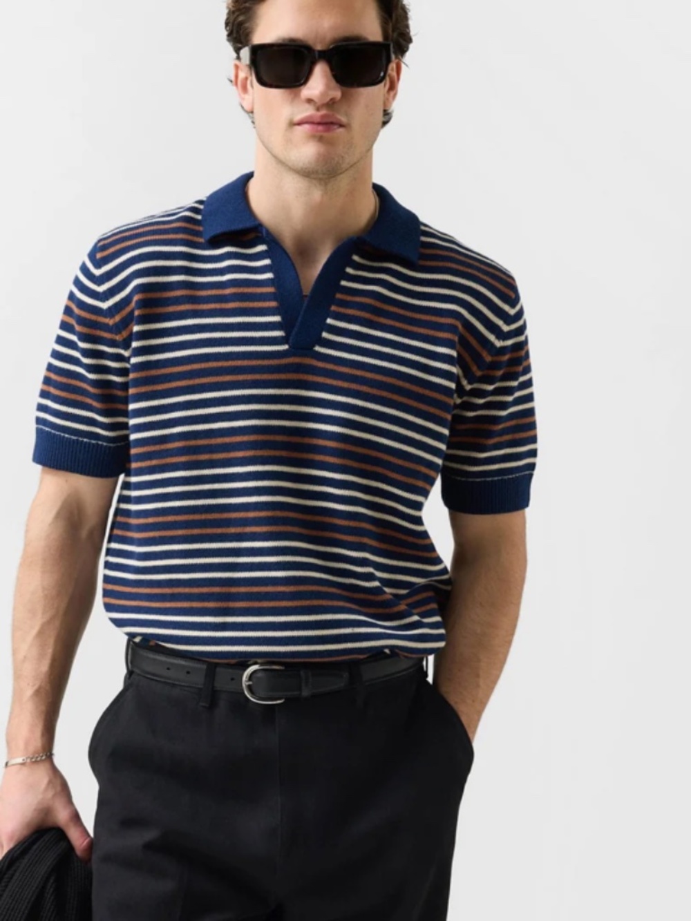 Percival Douglas Boxy Knitted Polo